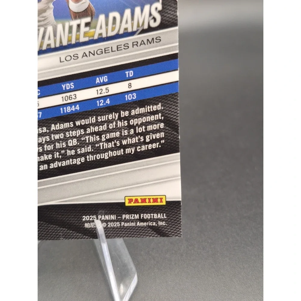 2025 Panini Prizm Davante Adams Green Ice Prizm SSP #104 Rams Raiders Packers